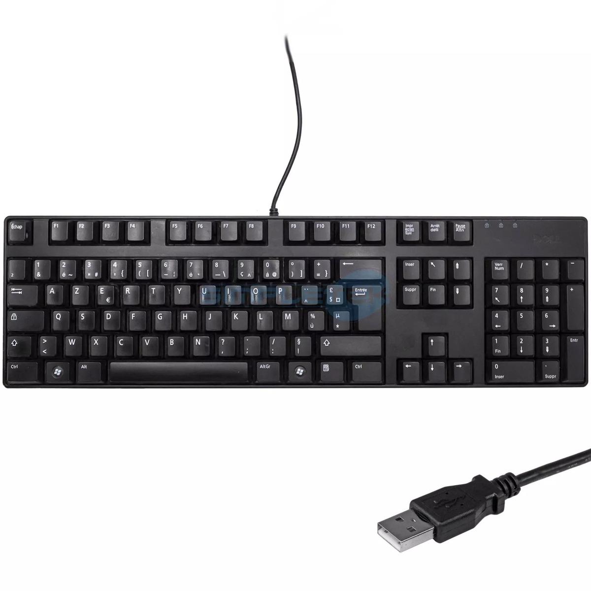Keyboard Dell L30U 0N249F Layout Fr French Azerty USB With Cable Wired PC
