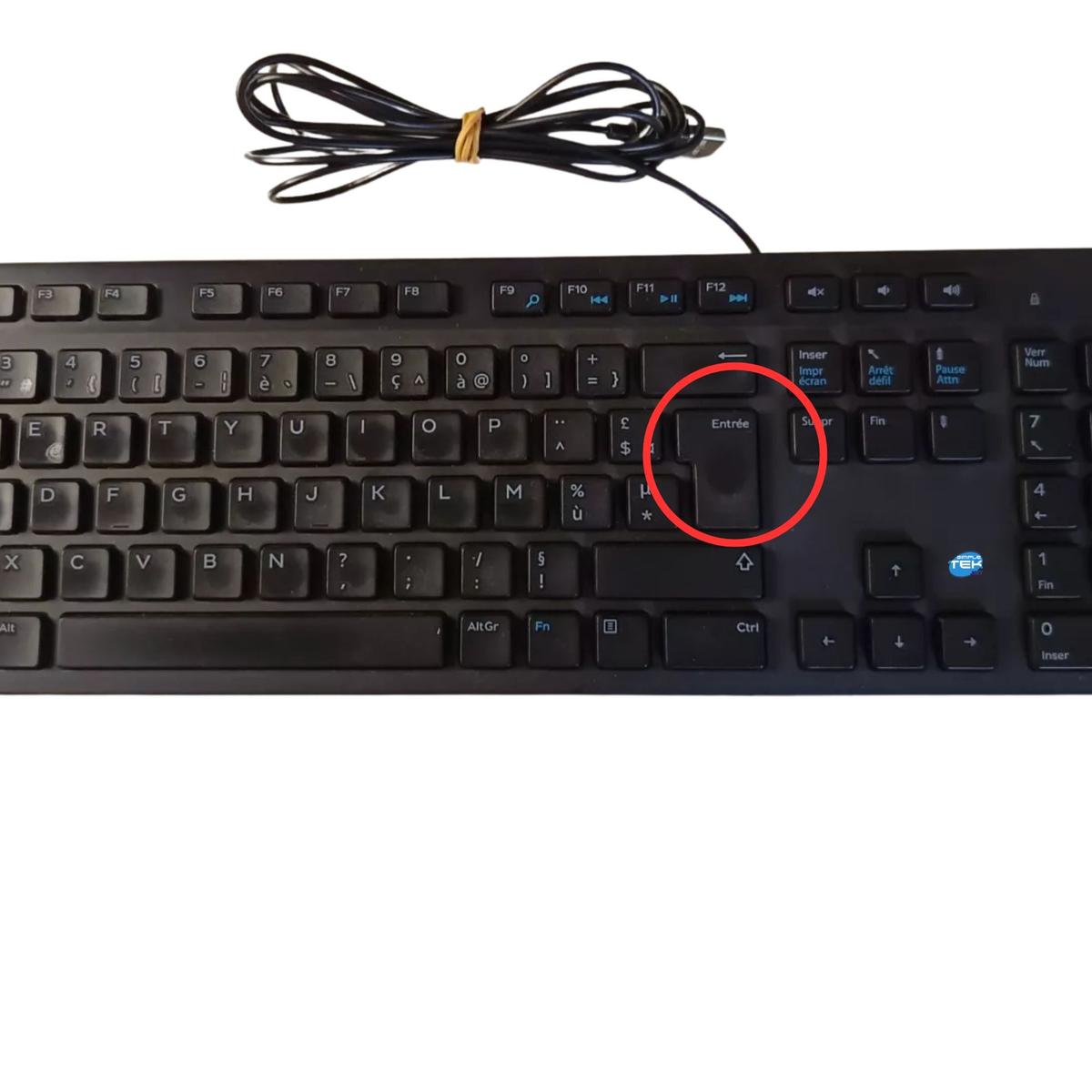 Dell KB216 Keyboard Wired USB Layout French Azerty Fr With Cable Multimedia - Picture 5 of 5