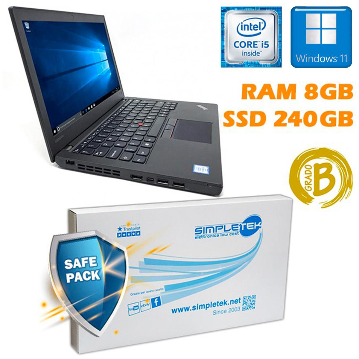 Lenovo X260 Windows 11 Pro i5 4GB 480GB 12,5 " Netbook Mini Computer Portable HD - Picture 3 of 8