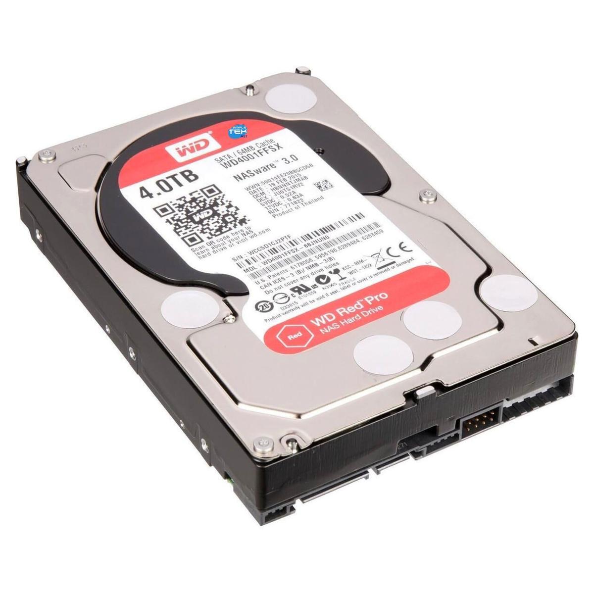 Western Digital WD Red Pro HDD 3.5" Internal 4TB 7200 RPM 64 MB SATA III - Picture 2 of 5