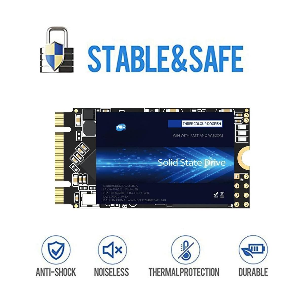 SSD M.2 SATA Ngff 2242 1tb Bremsscheibe Notebook Tablet Wurde Soli Aufbereitet - Bild 3 von 5
