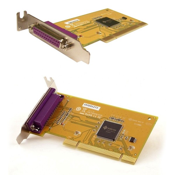 SCHEDA ESPANSIONE PORATA PARALLELA LPT DB 25 PCI RICAMBIO  PER STAMPANTI