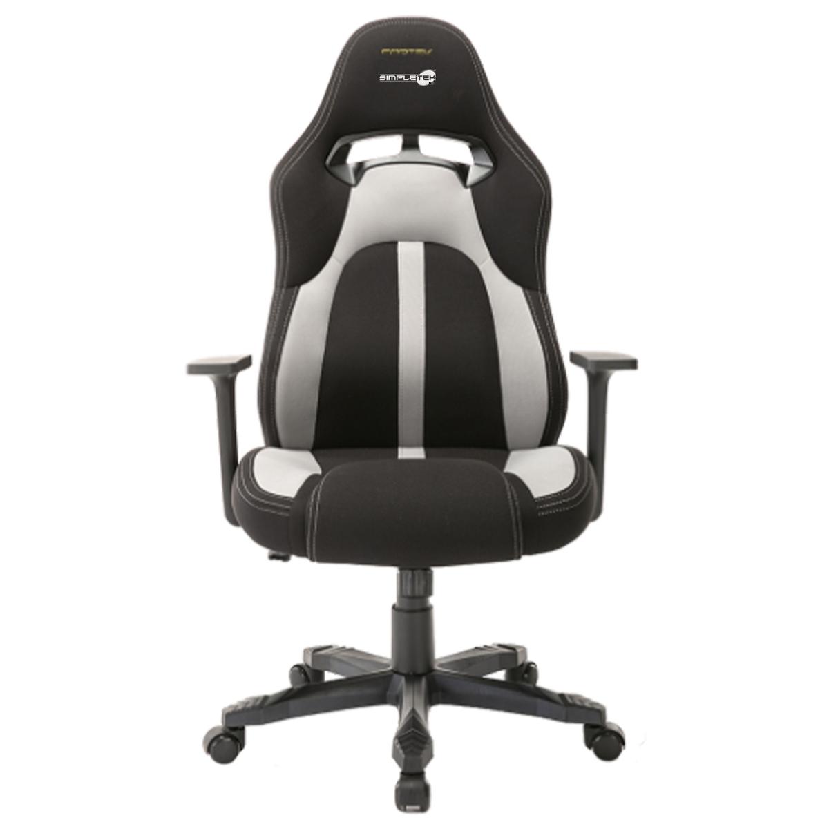 Silla De Gaming Oficina Sillón Escritorio Ajustable Blanca/Negra - Imagen 6 de 6