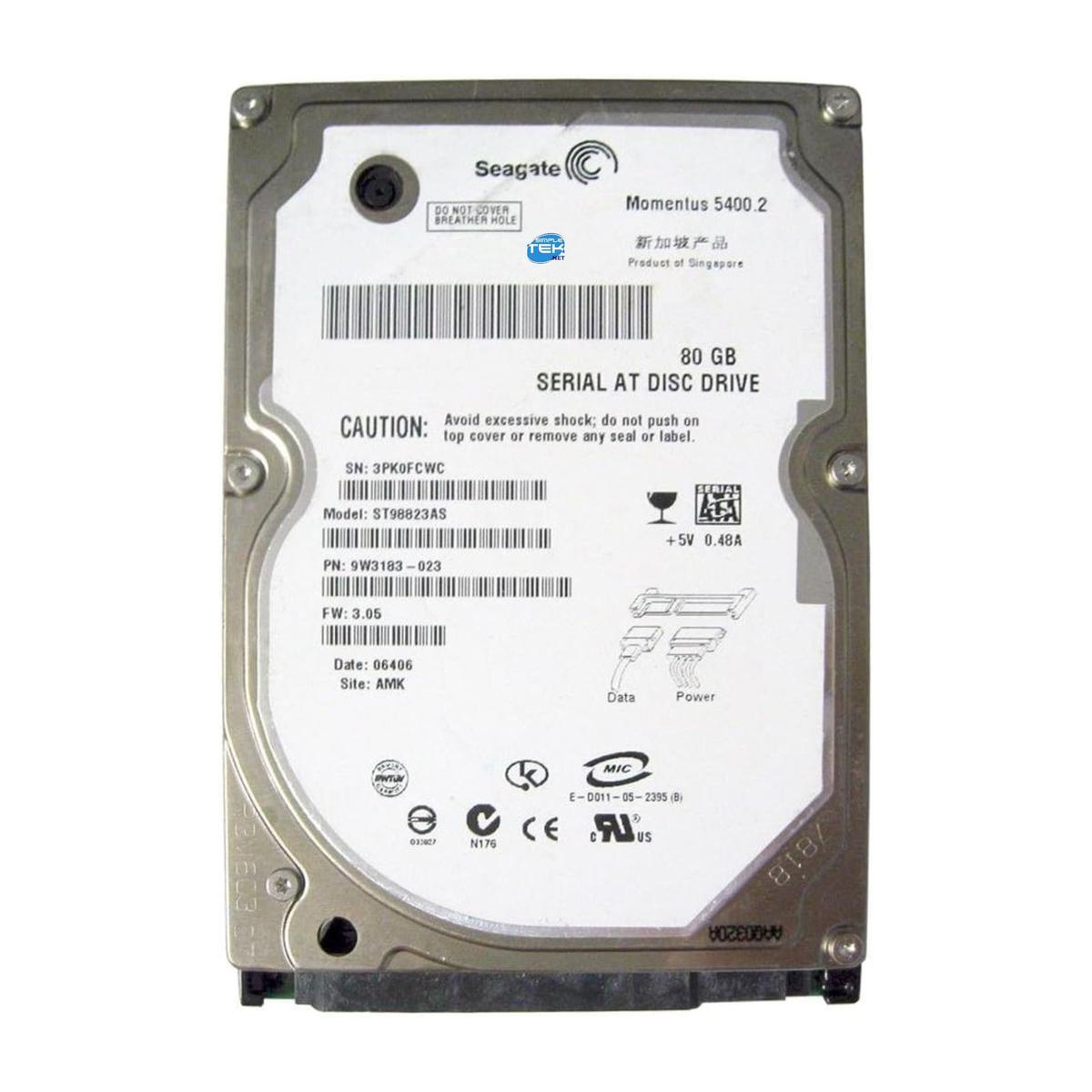 Seagate Momentus Hard Disk 80GB HDD 2,5 " SATA 5400RPM Windows - Picture 4 of 5