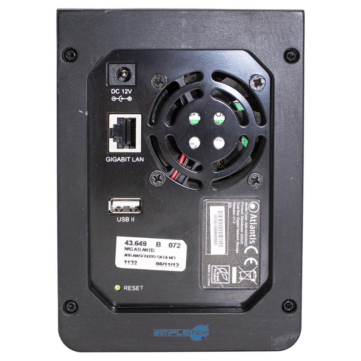 Atlantis DISKMASTER G502D Nas Avec 2 Slot Jusqu'À 2TB + HDD De 500 Go - Afbeelding 5 van 6