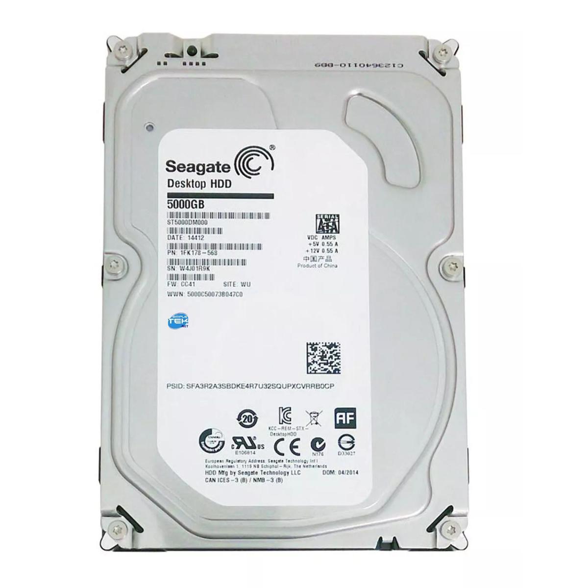 Seagate 5TB Hard Disk HDD 3.5" SATA 3 5900RPM DVR NAS PC Server 128MB Cache - Picture 1 of 5