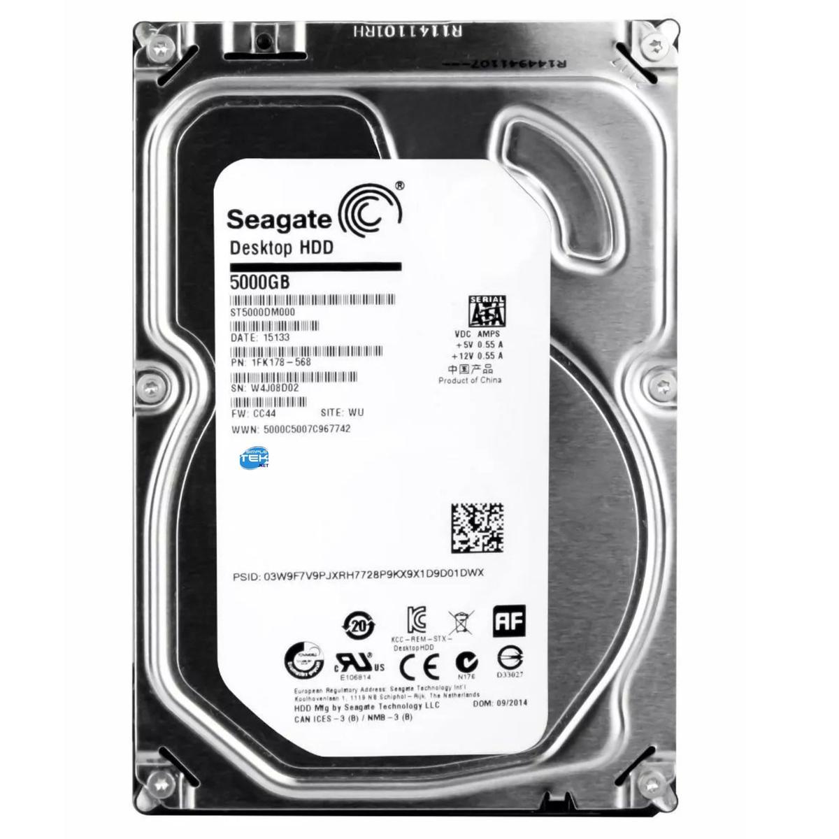 Seagate 5TB Hard Disk HDD 3.5" SATA 3 5900RPM DVR NAS PC Server 128MB Cache - Picture 2 of 5