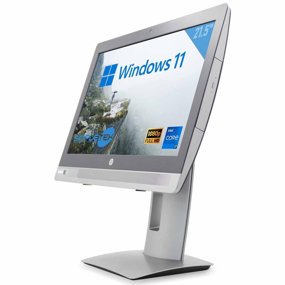 HP 600 G2 All In One AIO 22" i7 Windows 11 Pro 4GB 240GB Computer DVD-RW PC - Picture 2 of 10