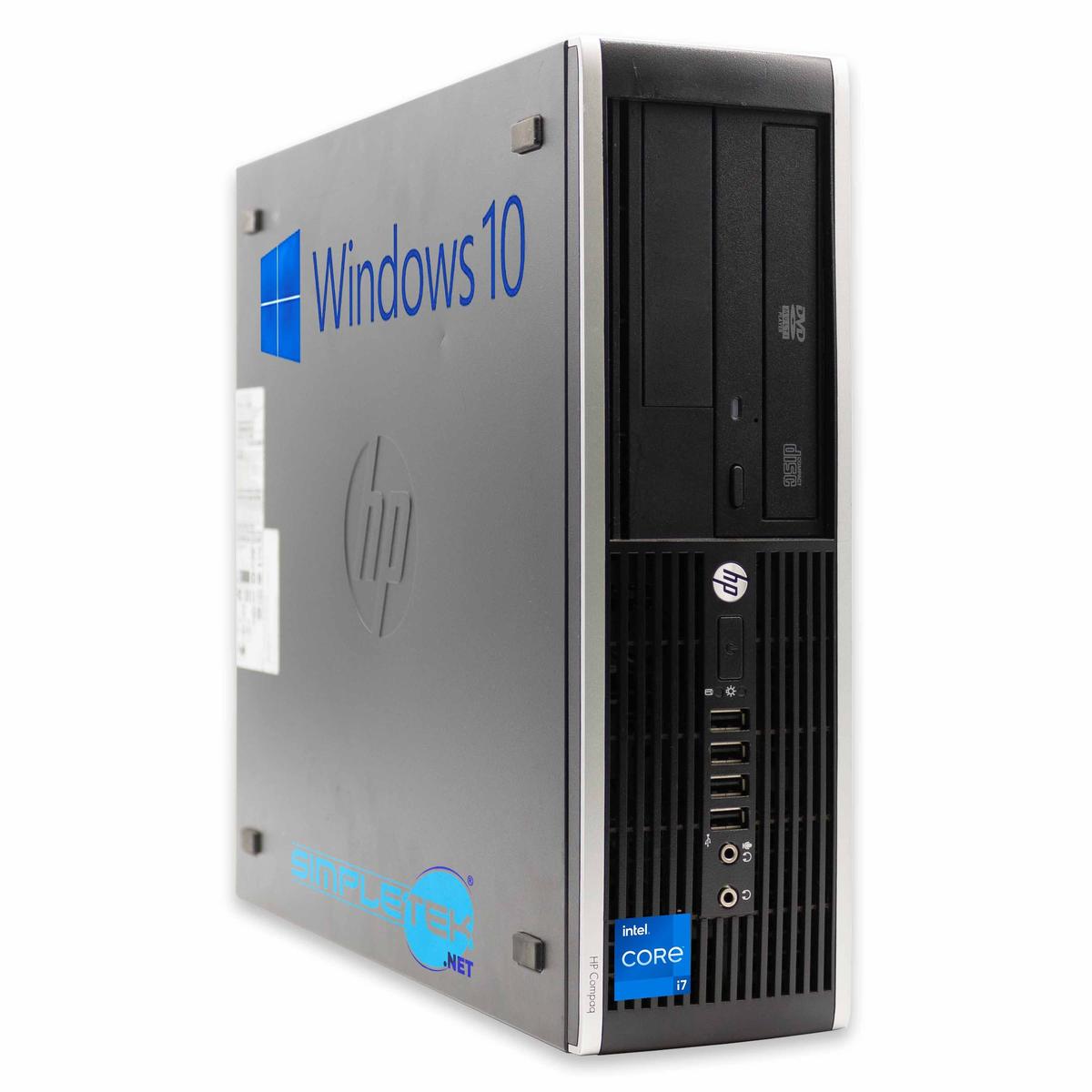 HP 6300 SFF i7 Windows 10 Pro 4GB 120GB Starr Desktop PC RS232 Seriell Dvd-Rom