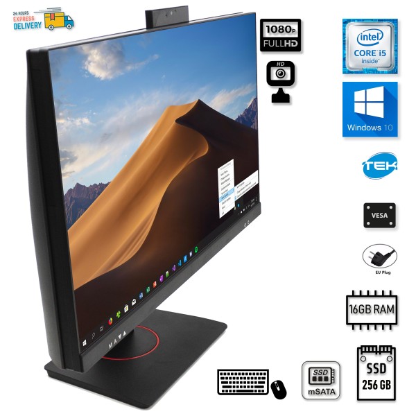 PC COMPUTER FISSO ALL IN ONE AIO 24" FULL HD i5 16GB SSD 256GB TPM 2.0 WIN10