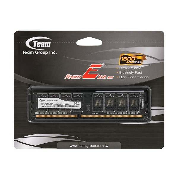 DDR3 4GB 1600MHZ PC3-12800 TEAM GROUP MODULO BANCO RAM DIMM COMPUTER FISSO PC