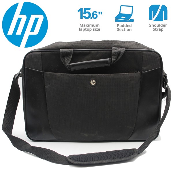 BORSA VALIGETTA HP CON TRACOLLA NOTEBOOK COMPUTER LAPTOP FINO A 15,6" NERA