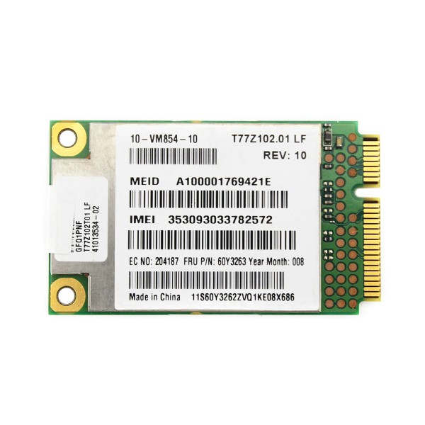 SCHEDA DI RETE 3G WWAN WIFI CARD LENOVO X100 X201 T410 T510 W510 60Y3263