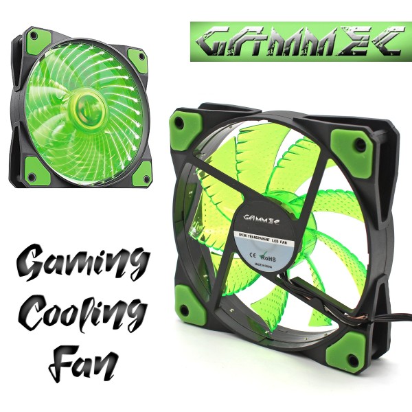 VENTOLA ARIA RAFFREDDAMENTO PER CASE ASSEMBLATO PC GAMING LED RGB VERDE 120MM