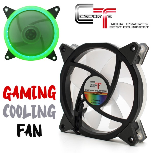 VENTOLA ARIA RAFFREDDAMENTO PER CASE ASSEMBLATO PC GAMING VERDE LED RGB 120MM