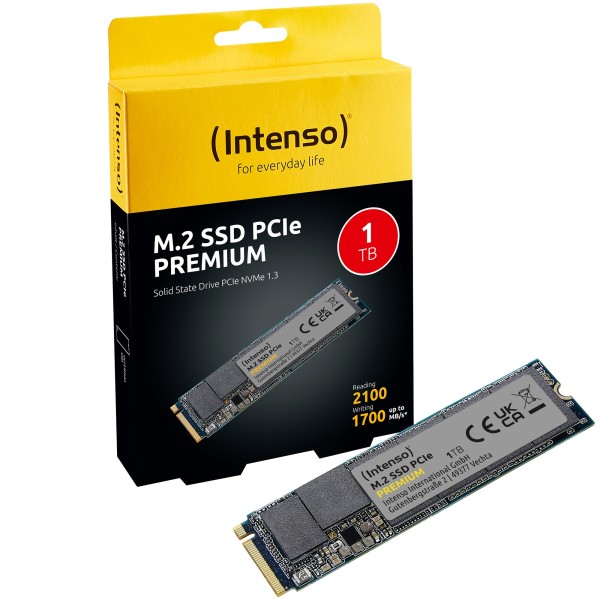 DISCO ALLO STATO SOLIDO SSD INTENSO M.2 1TB M2 2280 NVME PCIe 1000GB NOTEBOOK