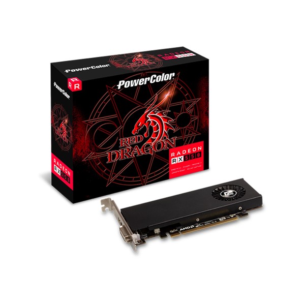 SCHEDA VIDEO GPU GAMING GRAFICA RADEON RX550 4GB GDDR5 LOW PROFILE LP DVI HDMI