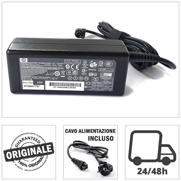 ALIMENTATORE 65W HP NC6400 NC8430 NW8440 NW9440 NX7300 NX7400 NX8420 TC4400