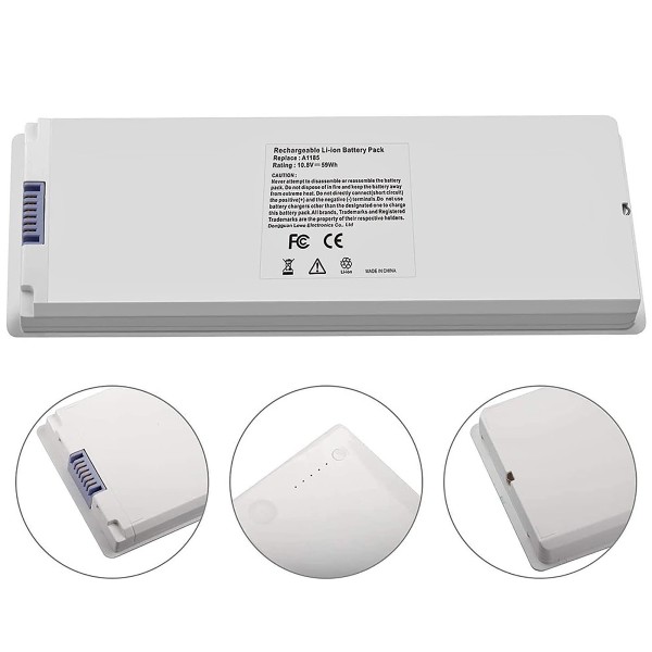 BATTERIA MAC MACBOOK 13" UNIBODY BIANCO COMPATIBILE A1185 A1181 2008 2007 2006