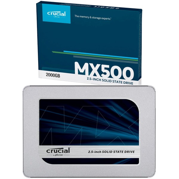 SSD 2TB CRUCIAL MX500 2,5” SATA 6Gb/s 2000GB DISK INTERNO PC DESKTOP NOTEBOOK