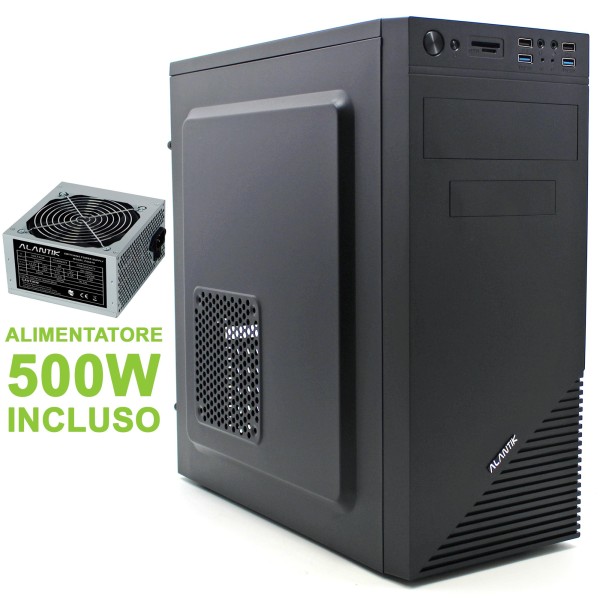 CASE CABINET COMPLETO DI ALIMENTATORE 2 PORTE USB 3.0 ATX CASA24 ALANTIK