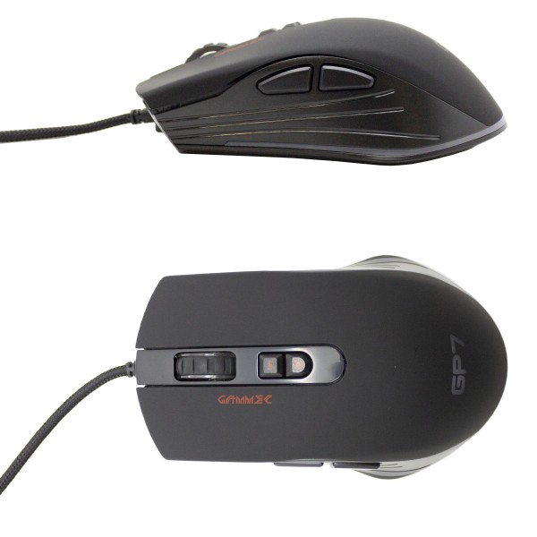 MOUSE OTTICO GAMING GP7 7200DPI 7 PULSANTI PROGRAMMABILE ILLUMINAZIONE RGB CAVO