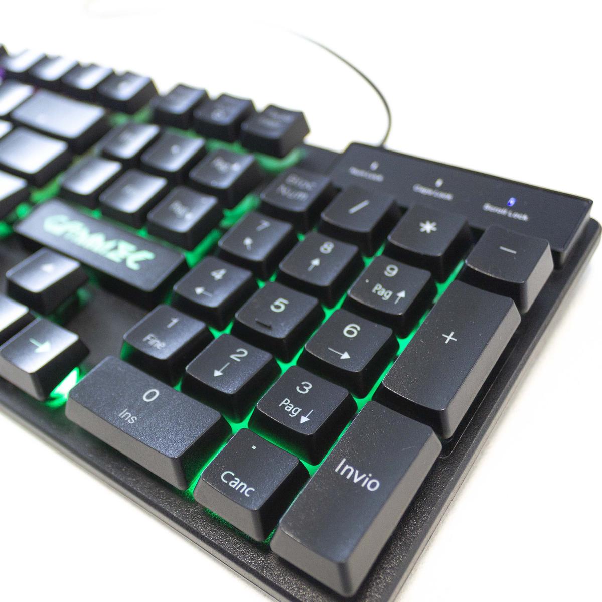Kit Optical Mouse And Keyboard Layout Italian Multimedia RGB 3200DPI Gaming - Picture 9 of 10