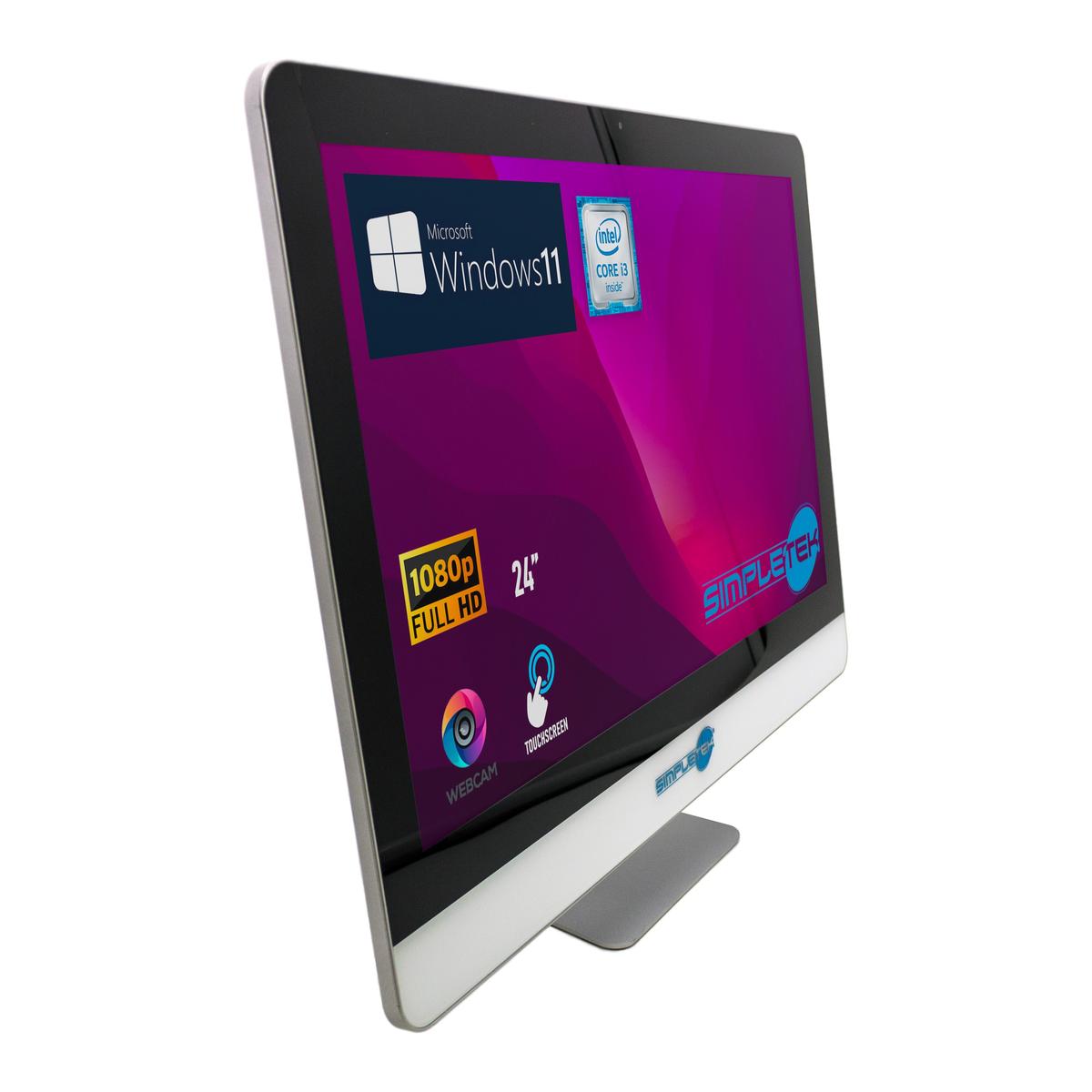 Aio Tout en Un i3 24 " FHD Écran Tactile 4GB RAM SSD 120GB Windows 11 PC