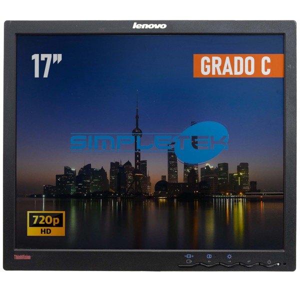 LENOVO L171P SCHERMO MONITOR LCD DISPLAY 17" 4:3 5:4 QUADRATO CASSA VGA VESA PC