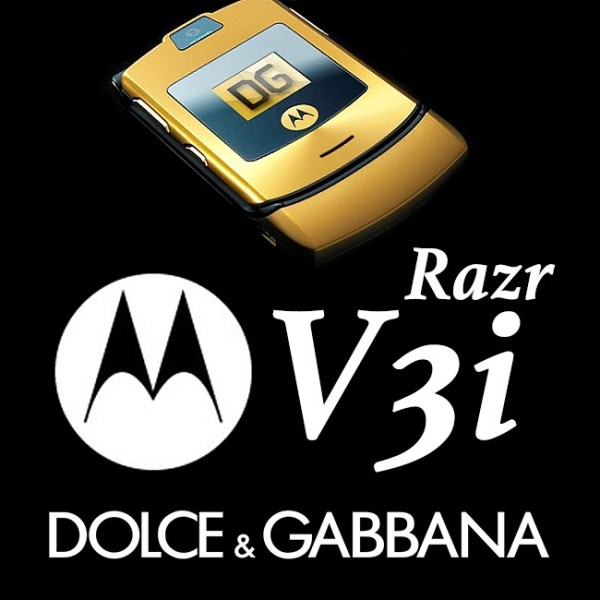 telefono cellulare motorola razr v3i dolce & gabbana gold