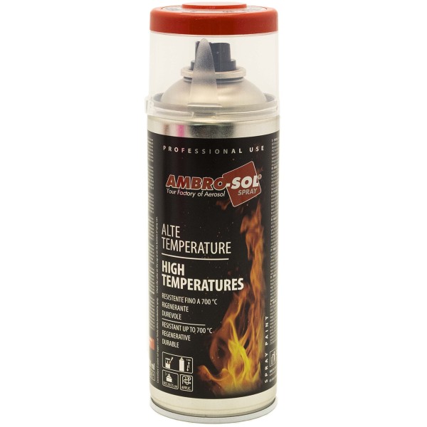 VERNICE SPRAY ALTE TEMPERATURE ROSSO FRENI 400ML BOMBOLETTA SMALTO V400TEMP8