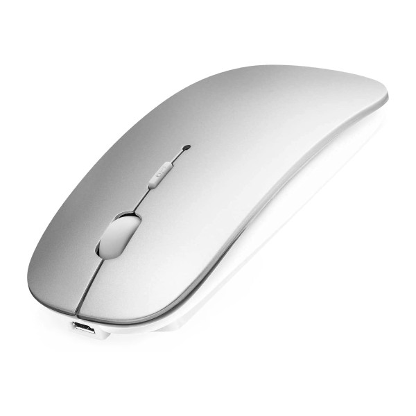 MOUSE BLUETOOTH RICARICABILE DPI REGOLABILI COMPATIBILE WIN MAC ANDROID GRIGIO