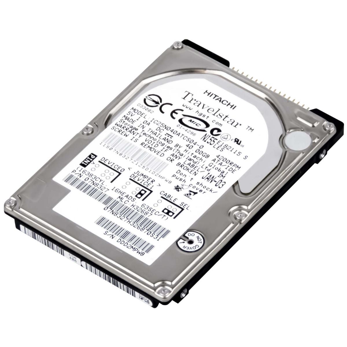 Hard Disk HDD Drive Ide Pata 2,5 " 40gb Computer Notebook Laptop Reconditioned - Picture 1 of 2
