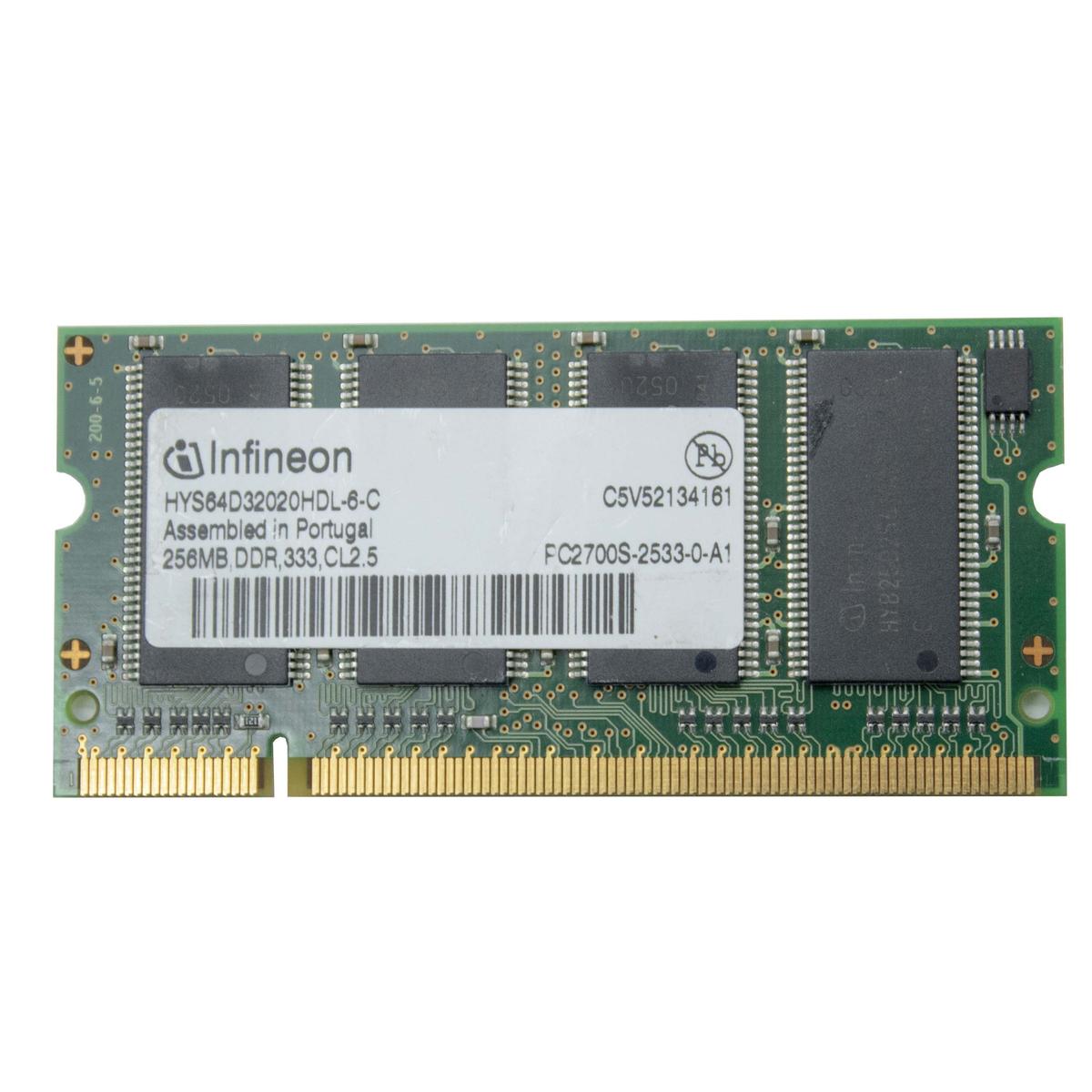 INFINEON HYS64D32020HDL-6-C DDR1 256MB 333MHZ DDR DDR1 Sodimm Table Module RAM