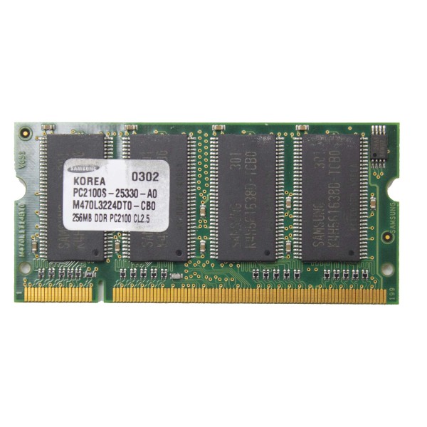 SAMSUNG M470L3224DT0-CB0 266MHZ 256MB DDR DDR1 SODIMM BANCO MODULO RAM NOTEBOOK