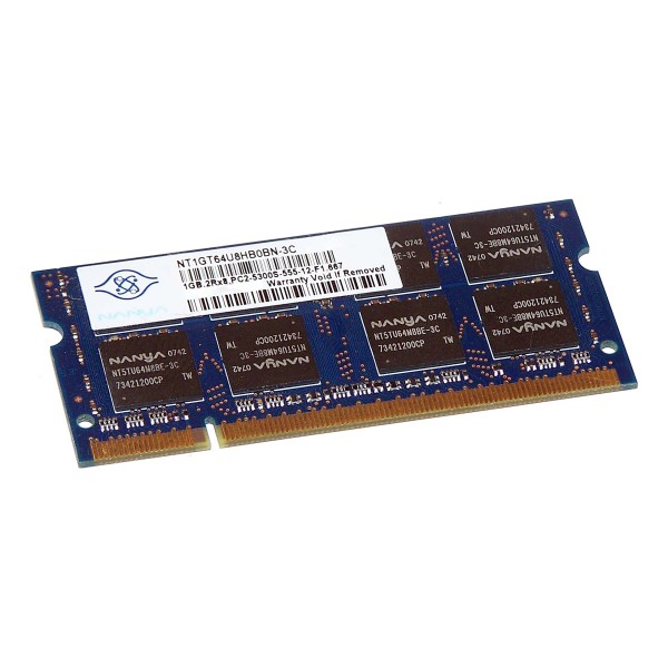 NANYA NT1GT64U8HB0BN-3C DDR2 1GB PC2 667MHZ SODIMM MEMORIA BANCO MODULO RAM