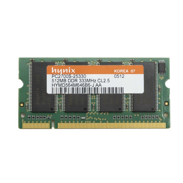 HYNIX HYMD564M646B6-J 512MB 333MHZ DDR DDR1 SODIMM MEMORIA BANCO MODULO RAM