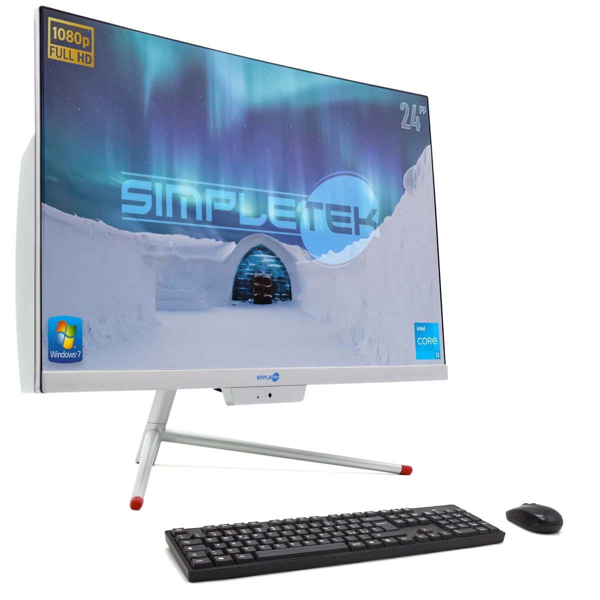 Aio Tout en Un i3 24 " Full HD Victoire 7 RAM 4GB SSD 120GB Ordinateur PC Fixed