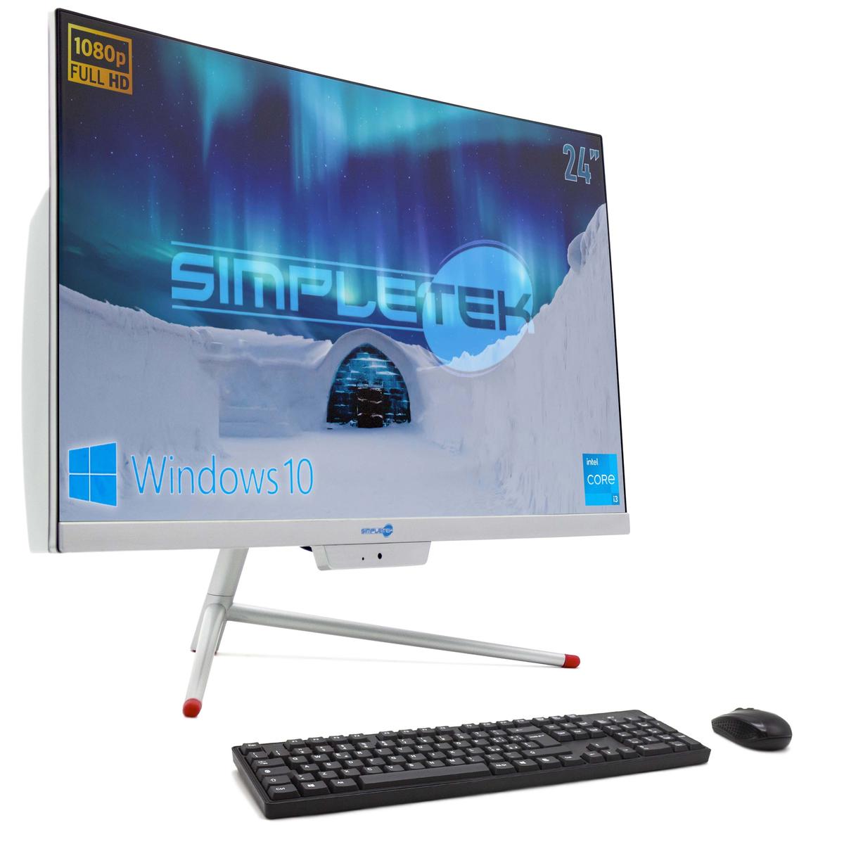 Aio All IN One i3 24 " Full HD WIN10 RAM 16GB SSD 480GB PC Desktop Computer Bent