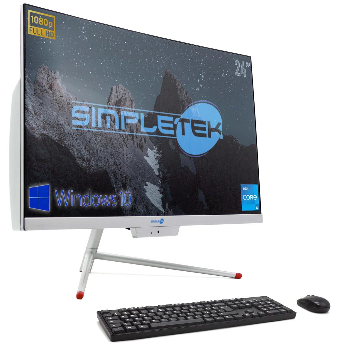 Aio All IN One i5 24 " Full HD WIN10 RAM 4GB SSD 120GB PC Desktop Computer