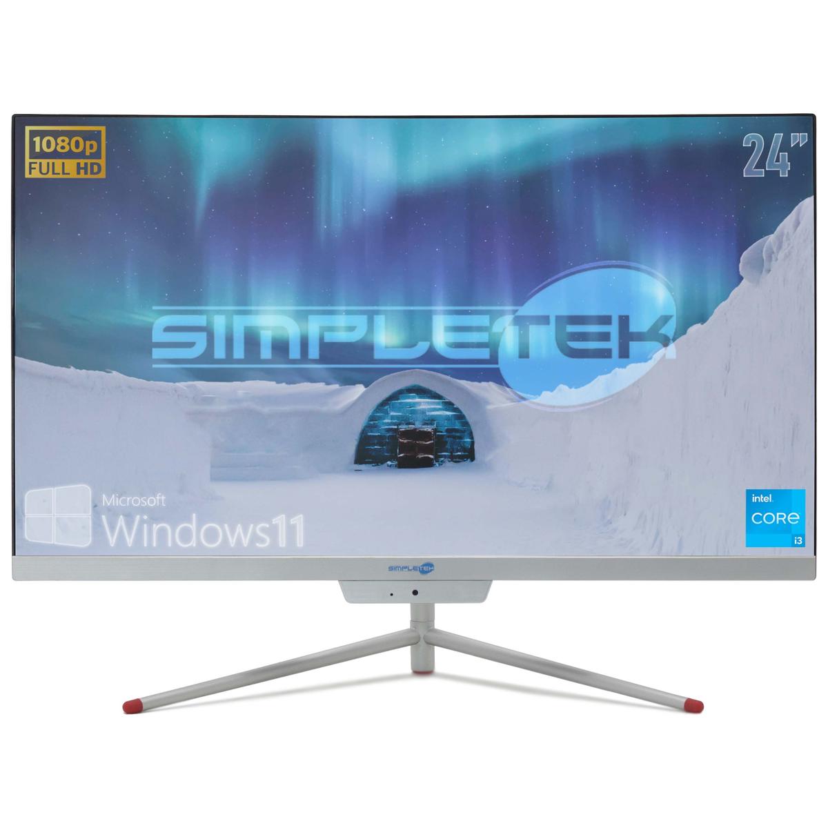 Aio Tout en Un i3 24 " Full HD Victoire 11 RAM 4GB SSD 120GB PC Ordinateur Fixe - Photo 3/13