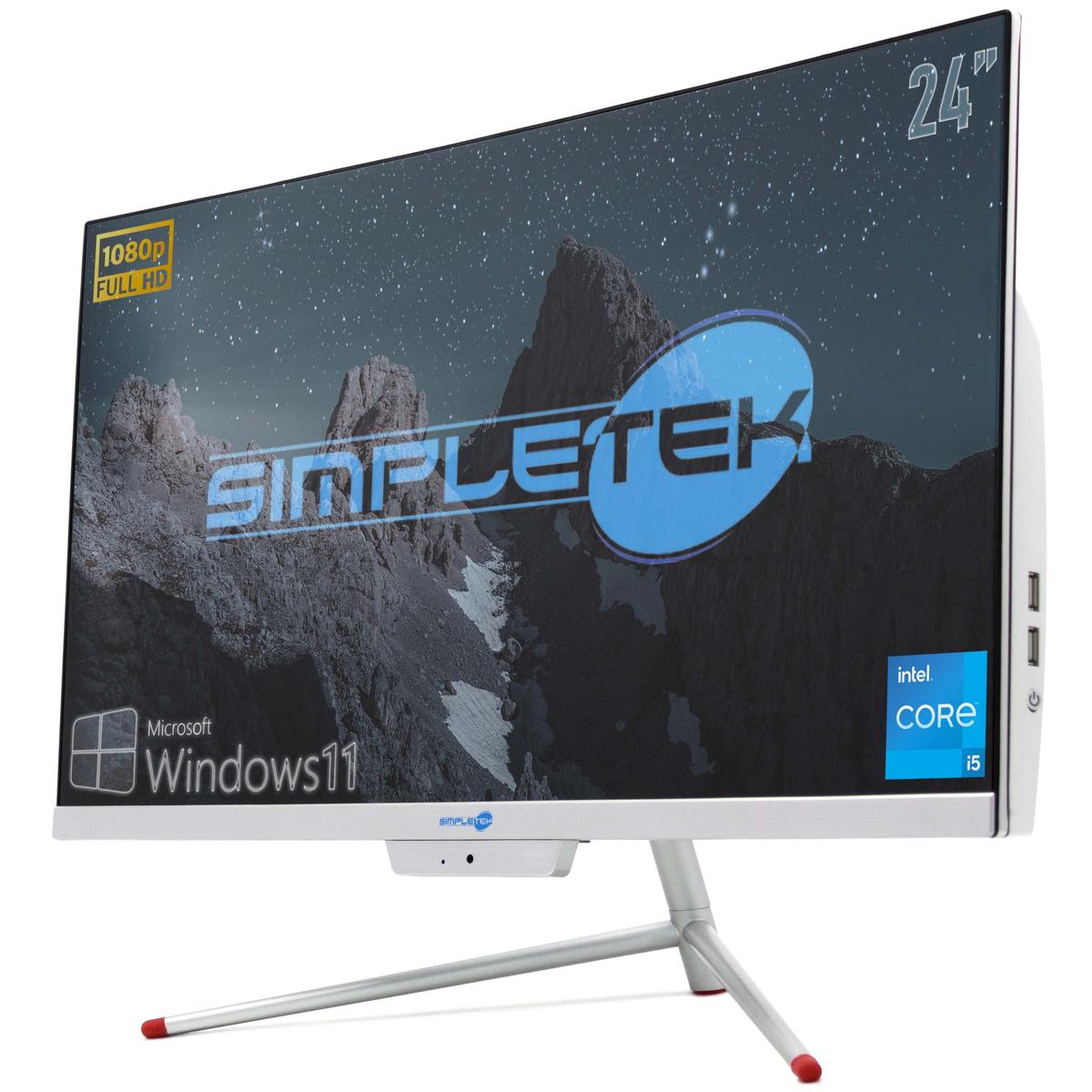 Aio All IN One i5 24 " Full HD WIN11 RAM 8GB SSD 240GB PC Desktop Computer - Picture 4 of 13