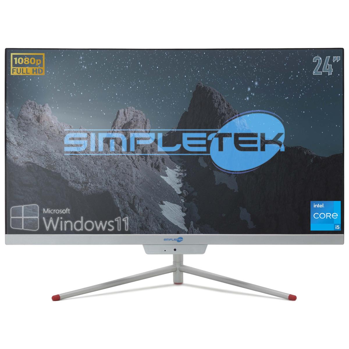 Aio All IN One i5 24 " Full HD WIN11 RAM 8GB SSD 240GB PC Desktop Computer - Picture 3 of 13