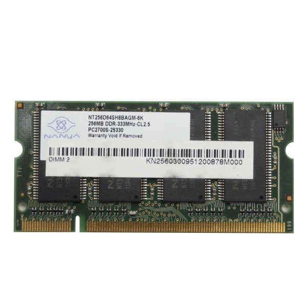 NANYA NT256D64SH8BAGM-6K DDR1 256MB 333MHZ DDR DDR1 SODIMM BANCO MODULO RAM