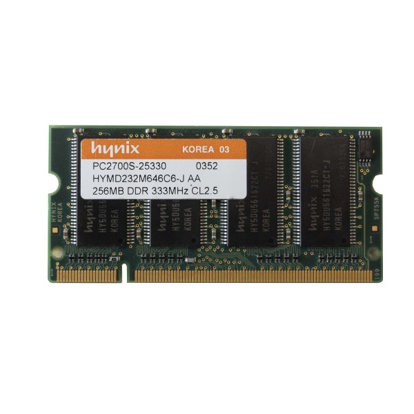 HYNIX HYMD232M646C6-J AA DDR1 256MB 333MHZ DDR DDR1 SODIMM BANCO MODULO RAM | PC2-2700S NOTEBOOK