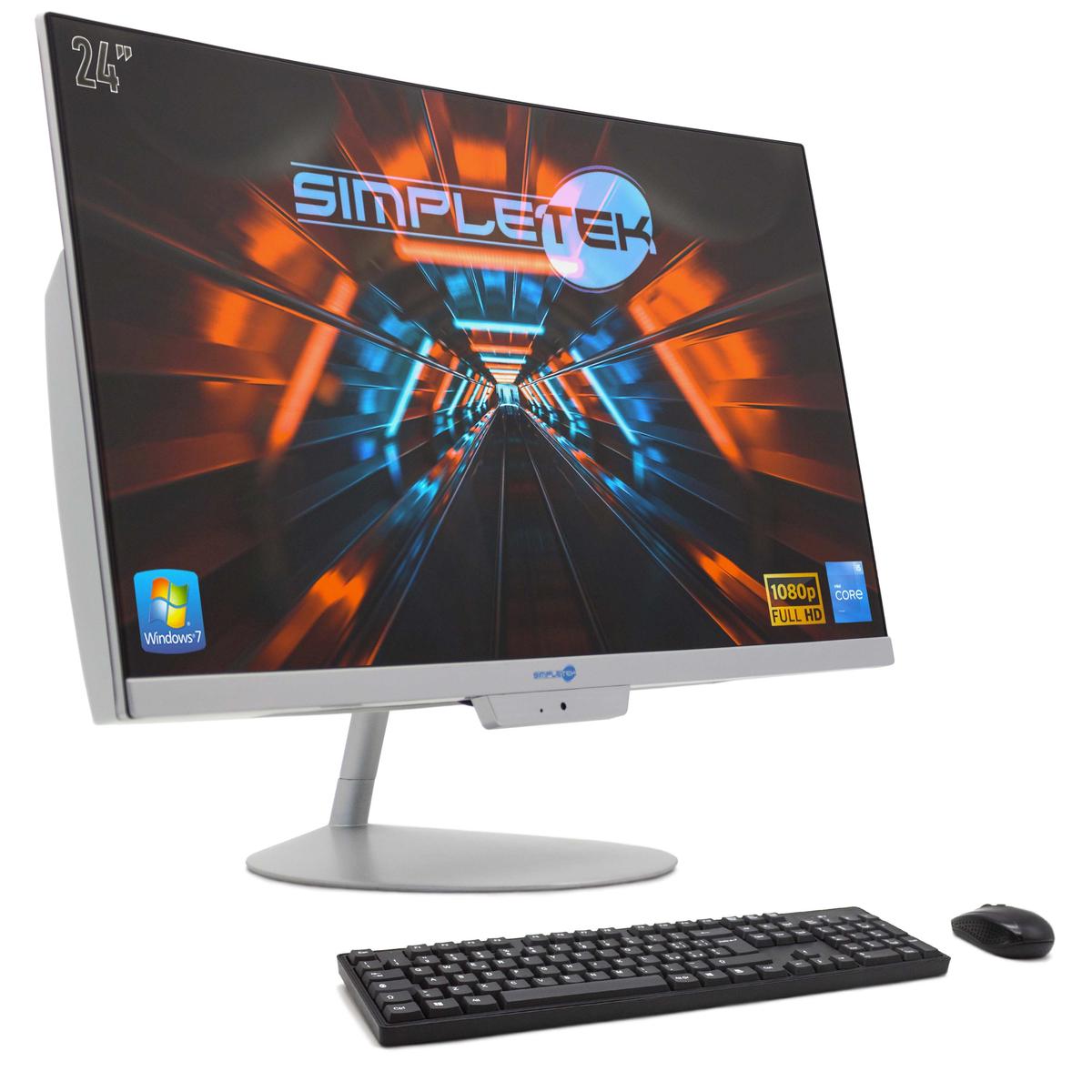 All IN One i5 24 " Win 7 RAM 16GB SSD 2TB M.2 120GB 2,5 " PC Computer Fixed Bent