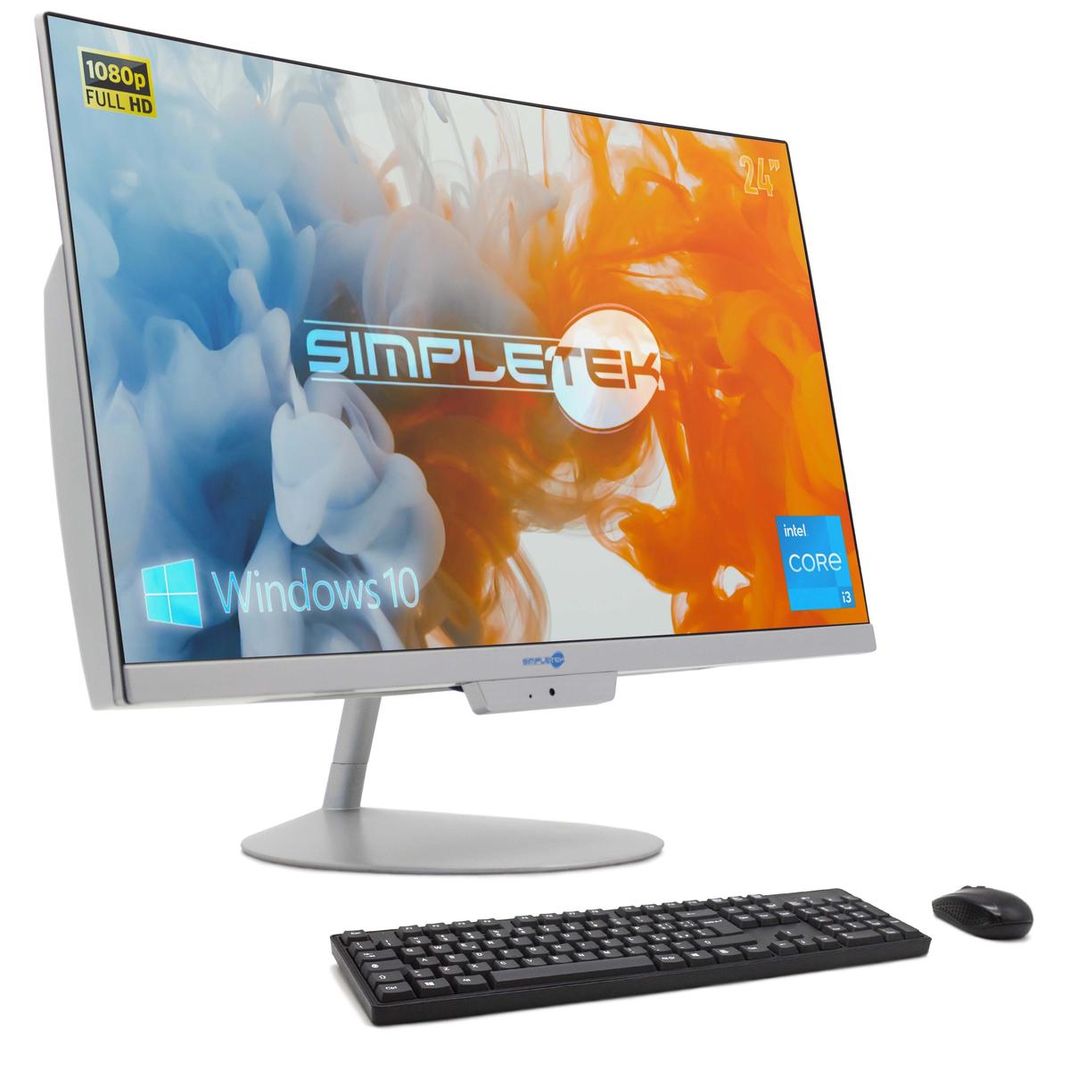 AIO ALL IN ONE I3 24" FULL HD WIN 10 RAM 16GB SSD 480GB PC ORDINATEUR FIXE CURVÉ