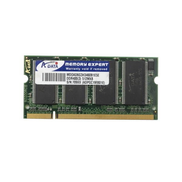 ADATA MD0AD6G3H3460B1E5E 512MB 400MHZ DDR DDR1 SODIMM BANC709XX O MODULO RAM