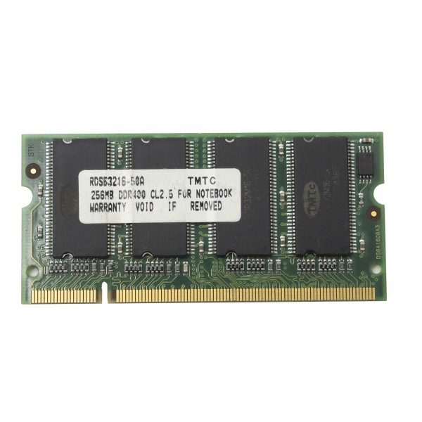 TMTC 256MB 400MHZ DDR DDR1 SODIMM BANCO MODULO RAM NOTEBOOK PC-3200S