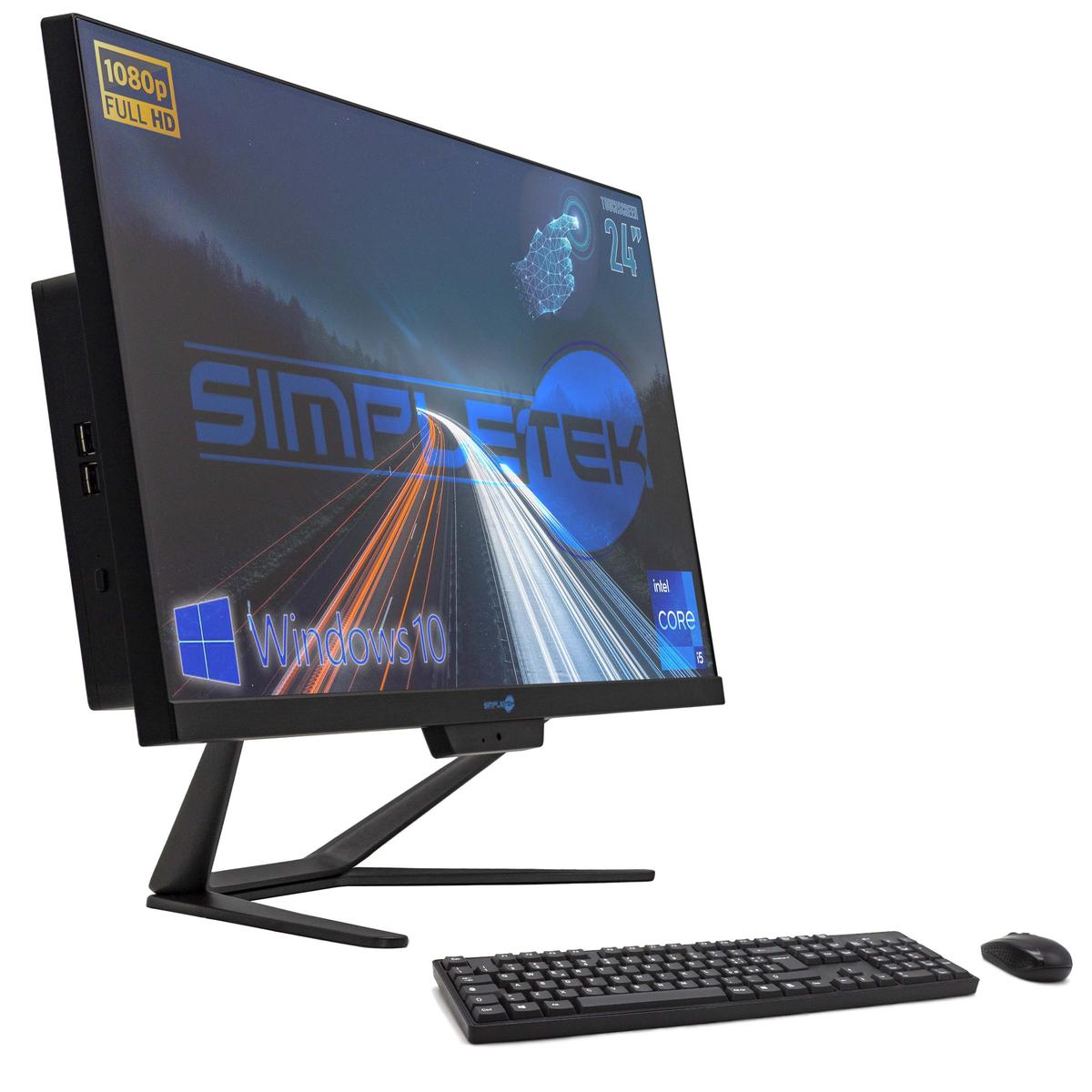 Aio All IN One Touch Screen i5 8GB 240GB 24 " HD WIN10 PC Computer Touchscreen